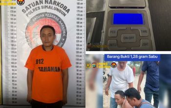 Tim Unit Reskrim Polsek Perdagangan Polres Simalungun Amankan Satu Tersangka dan Barang Bukti 1,28 gram Sabu